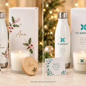 Pack Empresa Premium — Ejemplos ilustrativos de personalización para Navidad y empresas