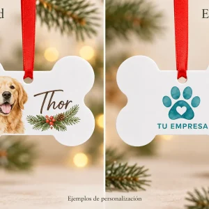 Adorno FRP doble cara — Ejemplos ilustrativos de personalización para Navidad y empresas