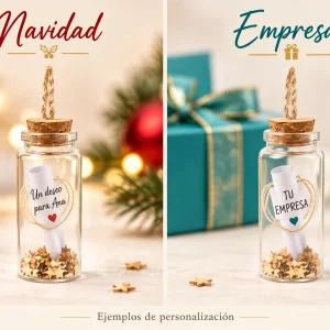 Bote de los deseos — Ejemplos ilustrativos de personalización para Navidad y empresas