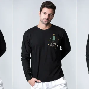 Camiseta básica de manga larga hombre Long