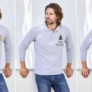 Polo manga larga piqué hombre 63-310-0 premium