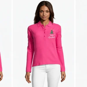 Polo manga larga grueso mujer Podium Women
