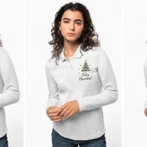 Polo manga larga mujer K244