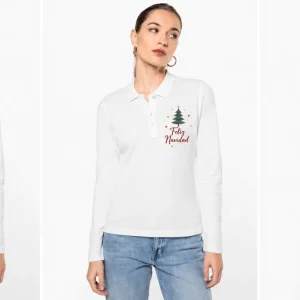 Polo manga larga mujer K257