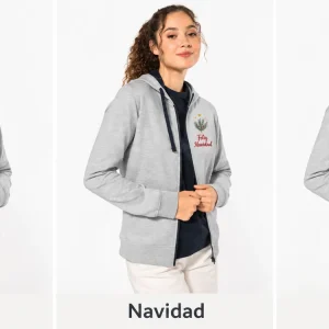 Sudadera capucha y cremallera mujer K467