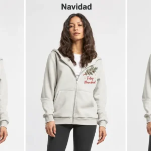Sudadera con capucha y cremallera esponjosa mujer BY290