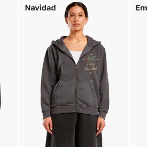 Sudadera con capucha y cremallera gruesa mujer BY299