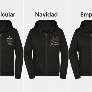 Sudadera con capucha y cremallera mujer JN755