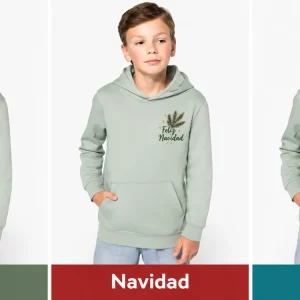 Sudadera capucha reciclado niño K4029