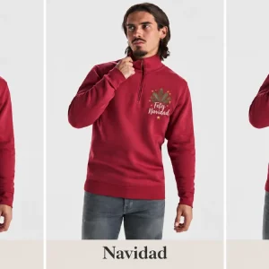 Sudadera media cremallera hombre Aneto
