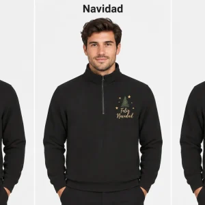 Sudadera media cremallera hombre Basic Half Zip