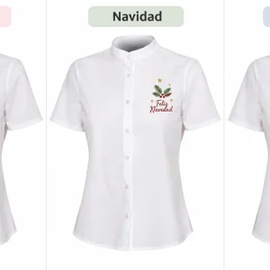 Camisa manga corta stretch mujer 405014S