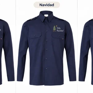 Camisa manga larga con galoneras unisex 530