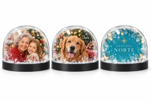 Bola de nieve imán personalizada con foto