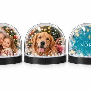 Bola de nieve imán personalizada con foto
